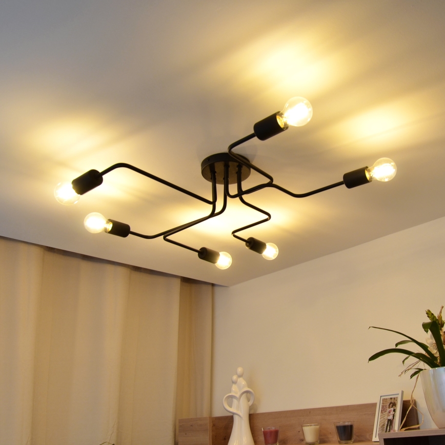 LED Virsapmetuma lustra TUBE 6xE27/15W/230V