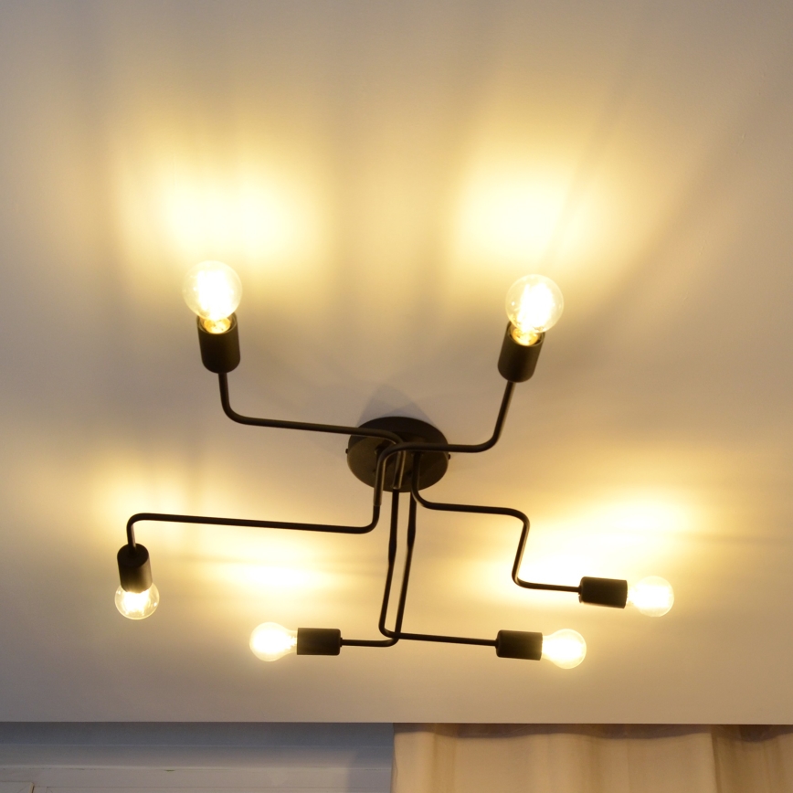LED Virsapmetuma lustra TUBE 6xE27/15W/230V