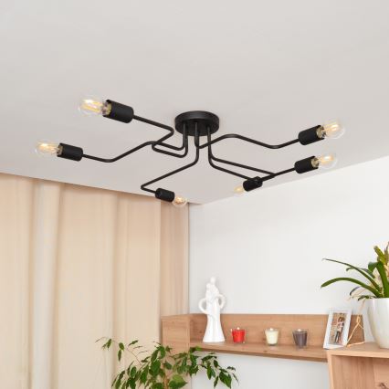 LED Virsapmetuma lustra TUBE 6xE27/15W/230V