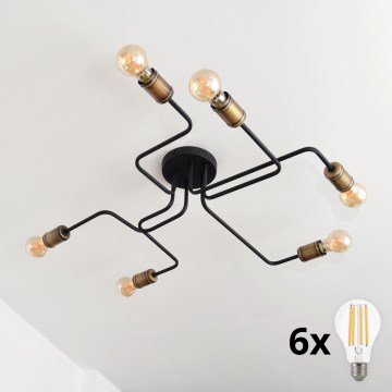 LED Virsapmetuma lustra TUBE 6xE27/15W/230V