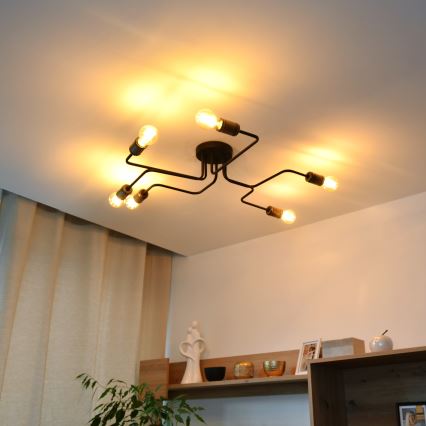 LED Virsapmetuma lustra TUBE 6xE27/15W/230V