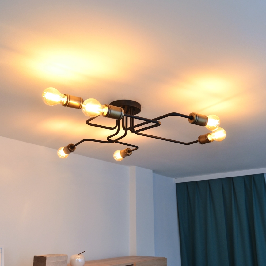 LED Virsapmetuma lustra TUBE 6xE27/15W/230V