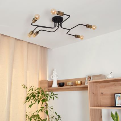 LED Virsapmetuma lustra TUBE 6xE27/15W/230V