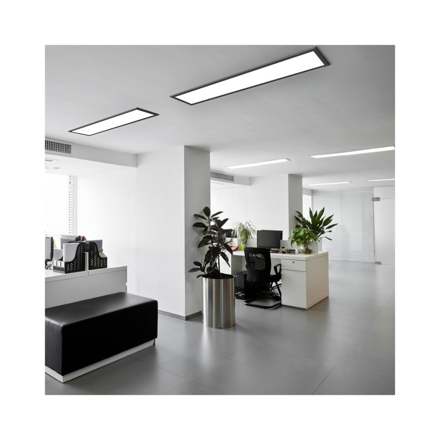 LED Virsapmetuma panelis BRISBANE LED/36W/230V 4000K 29,5x119 cm melna