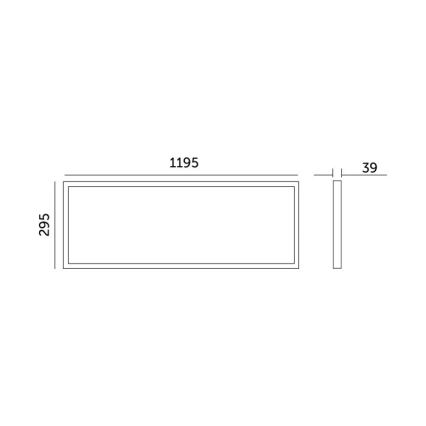 LED Virsapmetuma panelis BRISBANE LED/36W/230V 4000K 29,5x119 cm melna