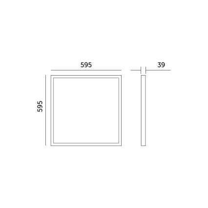 LED Virsapmetuma panelis BRISBANE LED/36W/230V 4000K 59,5x59,5 cm balta