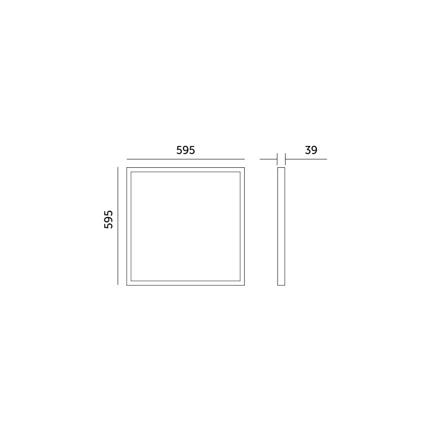 LED Virsapmetuma panelis BRISBANE LED/36W/230V 4000K 59,5x59,5 cm melna