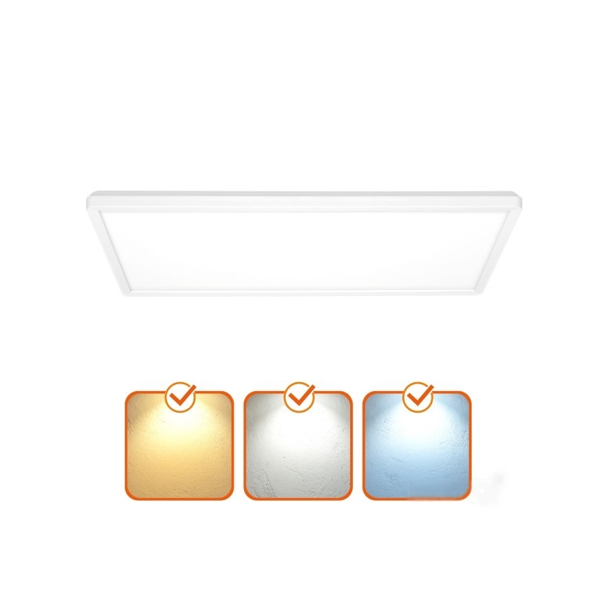 LED Virsapmetuma panelis NIVERA LED/32W/230V IP54 3000/4000/6000K 29,5x59,5 cm balta