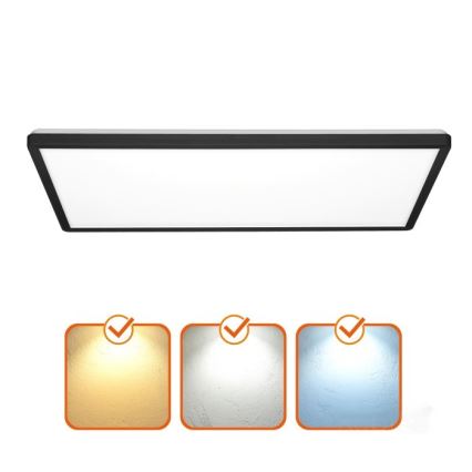 LED Virsapmetuma panelis NIVERA LED/32W/230V IP54 3000/4000/6000K 29,5x59,5 cm melna