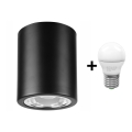LED virsmas gaismeklis TACO 1xE27/15W/230V melns