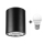 LED virsmas gaismeklis TACO 1xE27/15W/230V melns