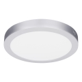 LED virsmas/iebūvējamais griestu panelis 2in1 24W/230V 3000/4000/6000K Ø 30 cm IP54 sudraba