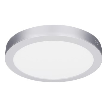 LED virsmas/iebūvējamais griestu panelis 2in1 24W/230V 3000/4000/6000K Ø 30 cm IP54 sudraba