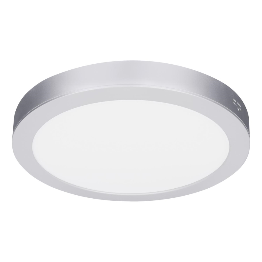 LED virsmas/iebūvējamais griestu panelis 2in1 24W/230V 3000/4000/6000K Ø 30 cm IP54 sudraba