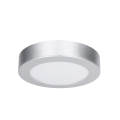 LED virsmas/iebūvējamais panelis 2in1 LED/12W/230V 3000/4000/6000K Ø17 cm IP54 sudraba
