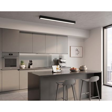 LED virsmas/karājošs gaismeklis uz kabeļa LED/44W/230V 4000K 120 cm melns
