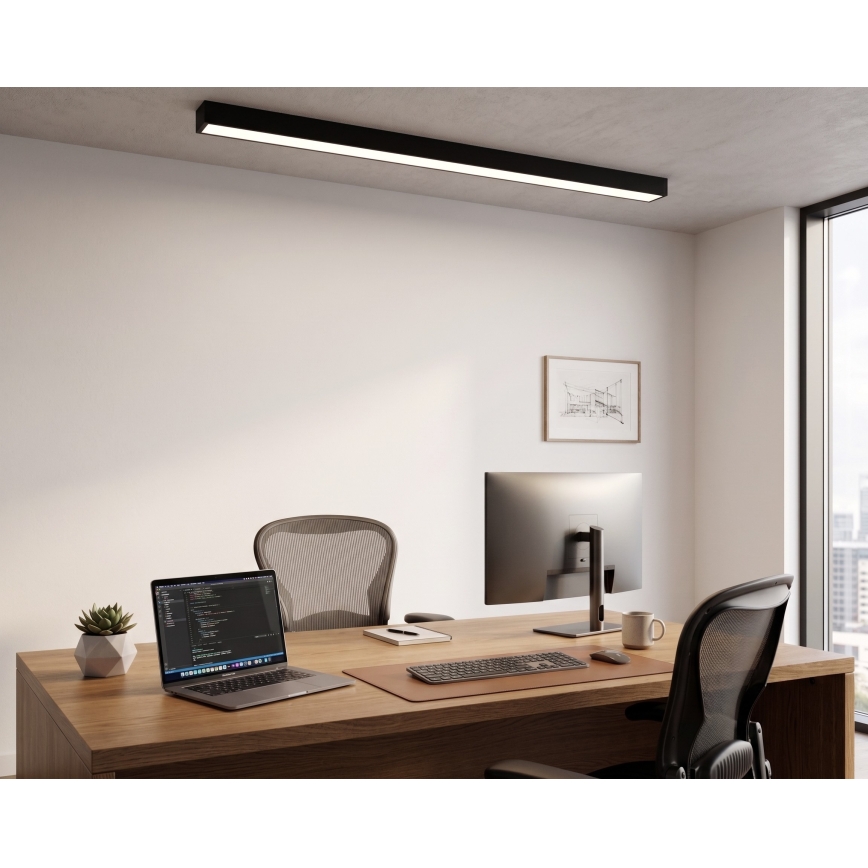 LED virsmas/karājošs gaismeklis uz kabeļa LED/44W/230V 4000K 120 cm melns