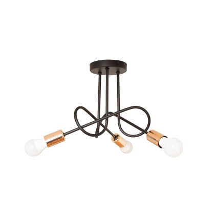 LED virsmas montāžas lustrs OXFORD 3xE27/15W/230V melns
