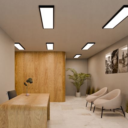 LED virsmas montāžas panelis LED/60W/230V 30x120 cm melns