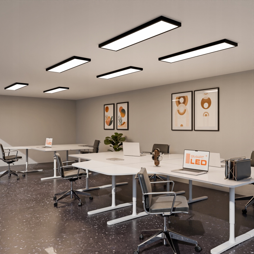 LED virsmas montāžas panelis LED/60W/230V 30x120 cm melns