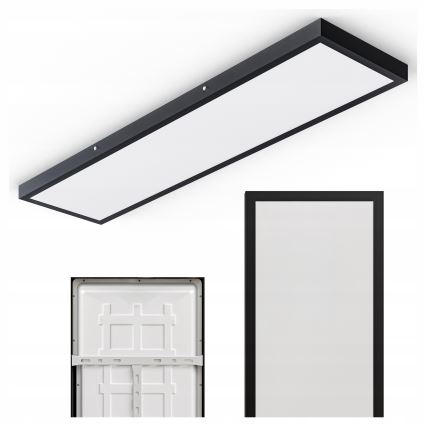 LED virsmas montāžas panelis LED/60W/230V 30x120 cm melns
