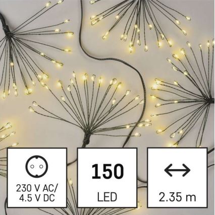 LED  virtene 150xLED/5,35m siltā balta