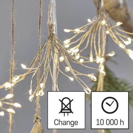 LED  virtene 150xLED/5,35m silti balta