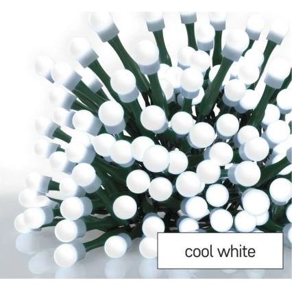 LED virtene 200 LED / 8 funkcijas 20 m IP44 auksti balta