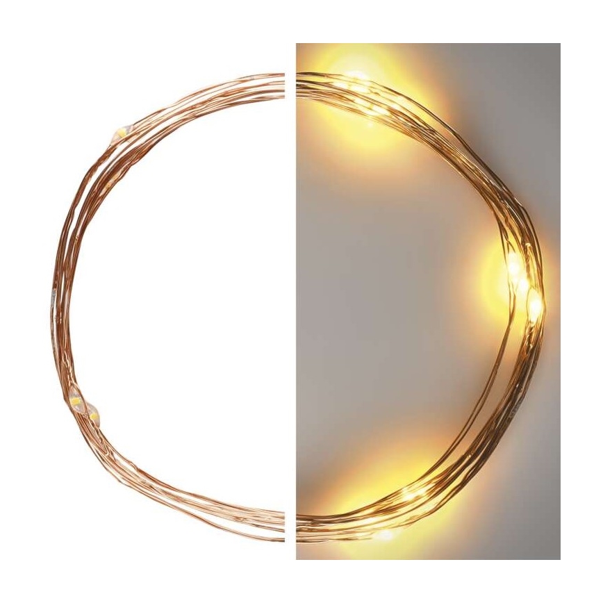 LED virtene 20xLED/2,4m siltā balta