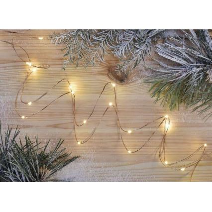LED virtene 20xLED/2,4m siltā balta