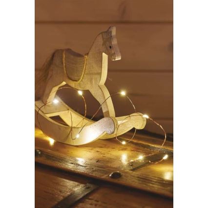 LED virtene 20xLED/2,4m siltā balta