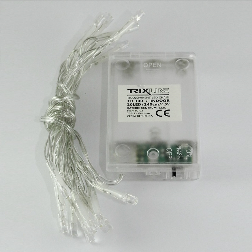 LED virtene 20xLED/2 funkcijas, 2,4 m, auksti balta