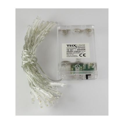 LED  virtene 20xLED/2 režīmi 2,4m silti balta