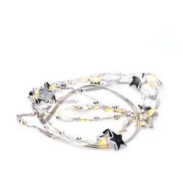 LED virtene 20xLED/2xAA 1,5m siltā balta