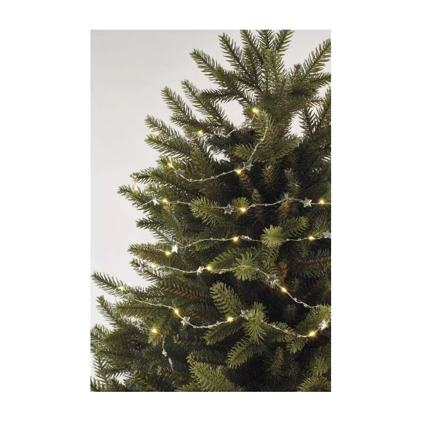 LED virtene 20xLED/2xAA 2,2 m siltā balta