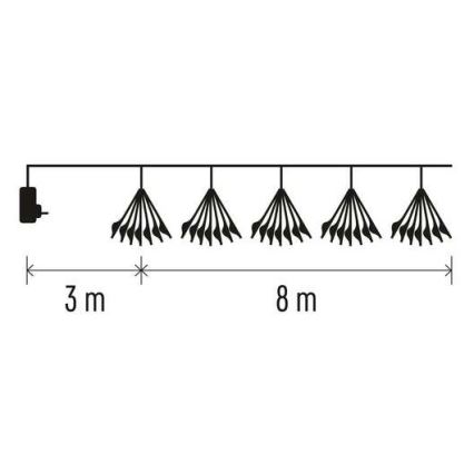 LED virtene 450xLED/11m, siltā baltā krāsā