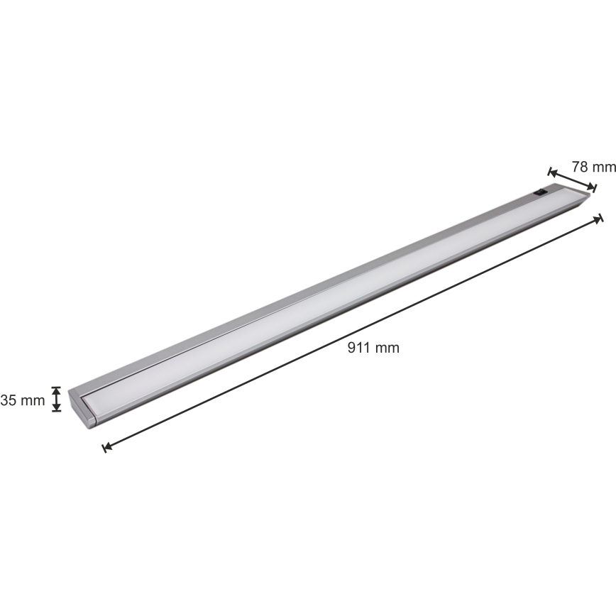 LED Virtuves skapīša gaismeklis LED/15W/230V sudraba