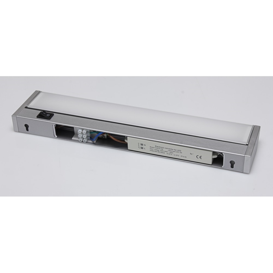 LED Virtuves skapīša gaismeklis LED/5W/230V sudraba