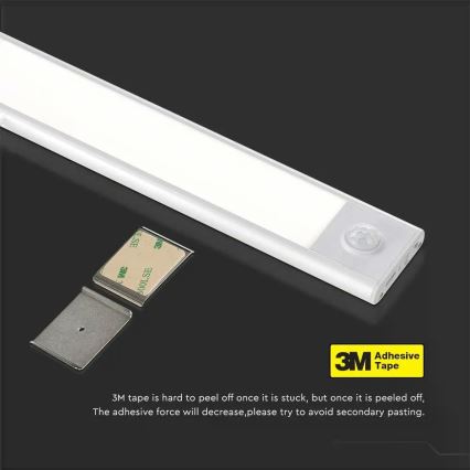 LED Virtuves zem skapīša lampa ar sensoru LED/1,5W/5V 3000K 1500 mAh