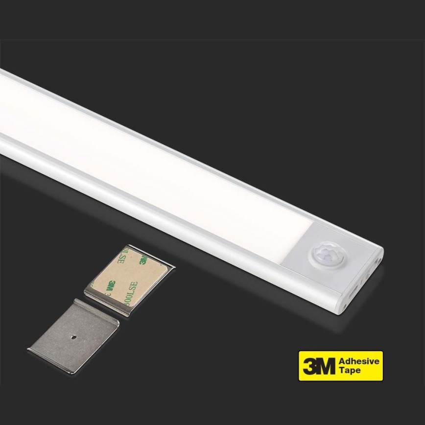 LED Virtuves zem skapīša lampa ar sensoru LED/2,5W/5V 3000 mAh 3000K