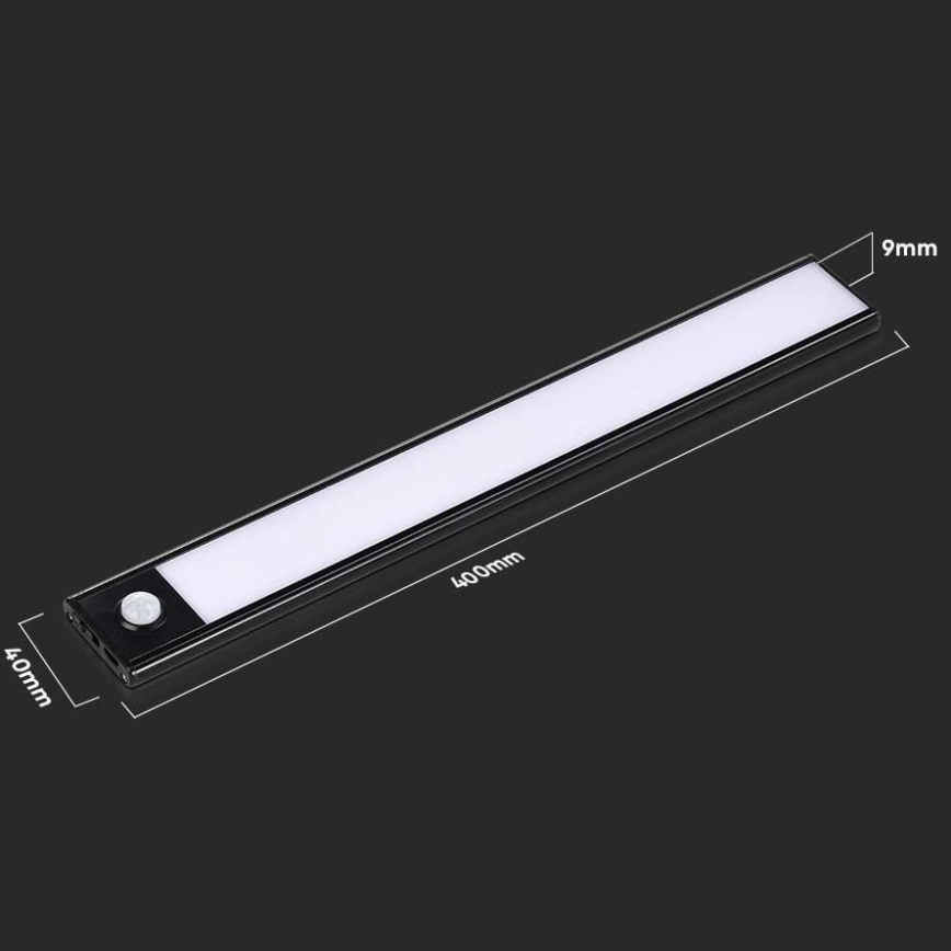 LED Virtuves zem skapīša lampa ar sensoru LED/2W/5V 4000K 2200 mAh