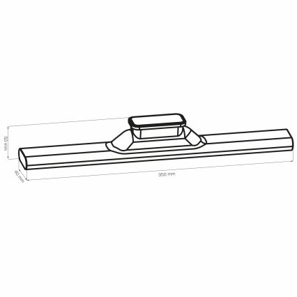 LED Virtuves zem skapīša skārienvadāma magnētiska lampa LED/2,5W/5V USB 2700/4000/6500K 1200 mAh 35 cm balta