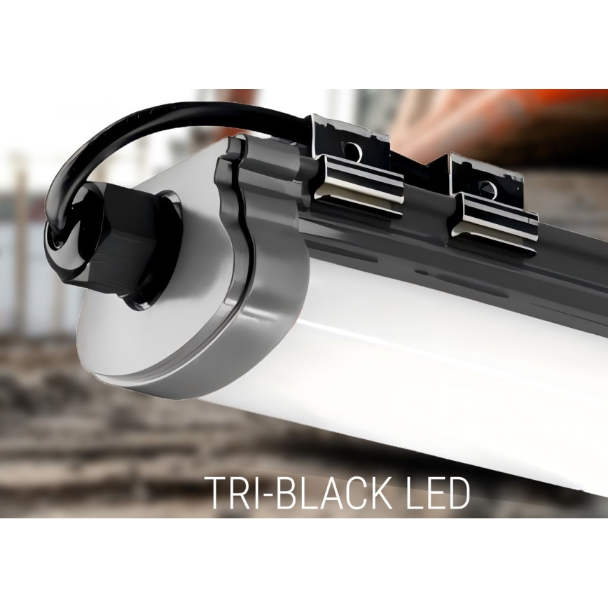 LED Virtuves zem skapīša lampa LED/60W/230V 6000K 120 cm IP65 melna