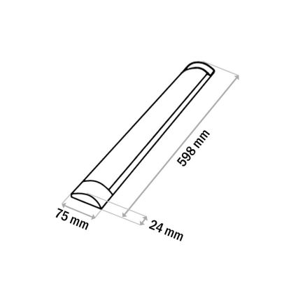 LED Virtuves zem skapīša lampa QTEC LED/18W/230V 60 cm melna