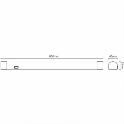 LED virtuves zem skapīšu gaismeklis LED/15W/230V 4000K IP44