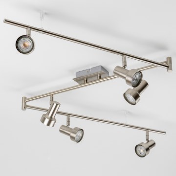 LED virziena gaismeklis 6xGU10/4,7W/230V matēts hroms