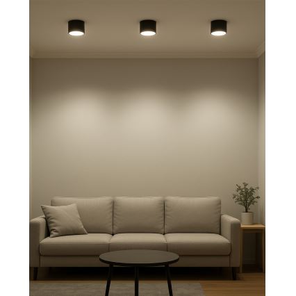 LED virziena gaismeklis LED/10W/230V 3000/4000/6400K Ø 12 cm melns