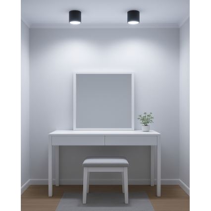 LED virziena gaismeklis LED/10W/230V 3000/4000/6400K Ø 12 cm melns