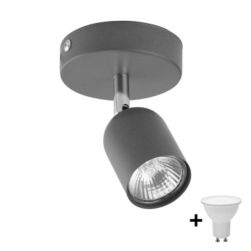 LED virziena gaismeklis TOP 1xGU10/10W/230V pelēks