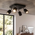 LED virziena gaismeklis TOP 4xGU10/10W/230V melns